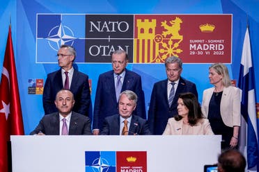 وكان توقيع الاتفاق بين الدول الثلاث على هامش قمة الناتو في مدريد في يونيو الماضي