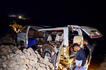 الشاحنة التي سقطت في فوهة البركان في إقليم السند الباكستاني