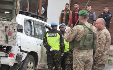 سيارة تابعة لليونيفيل تعرضت للهجوم في جنوب لبنان