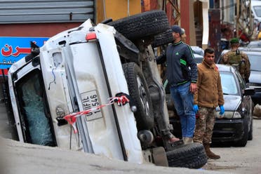 سيارة اليونيفيل التي تعرضت للهجوم في جنوب لبنان