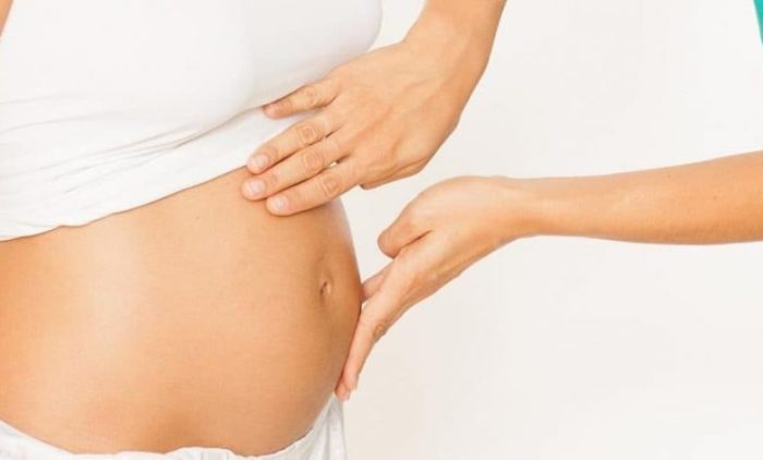 شكل البطن في الأسبوع السادس من الحمل
